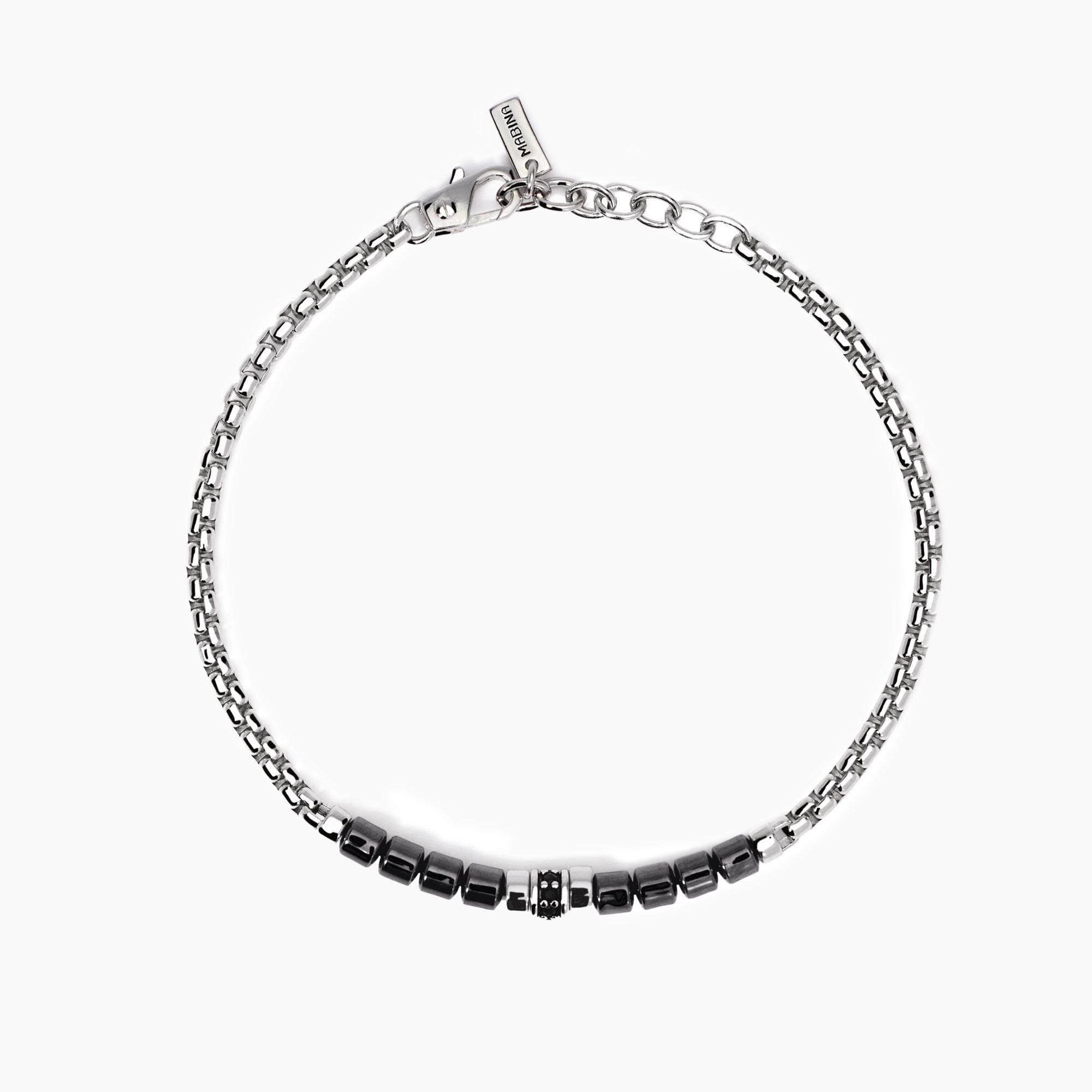 Bracciale argento Mabina uomo 533977